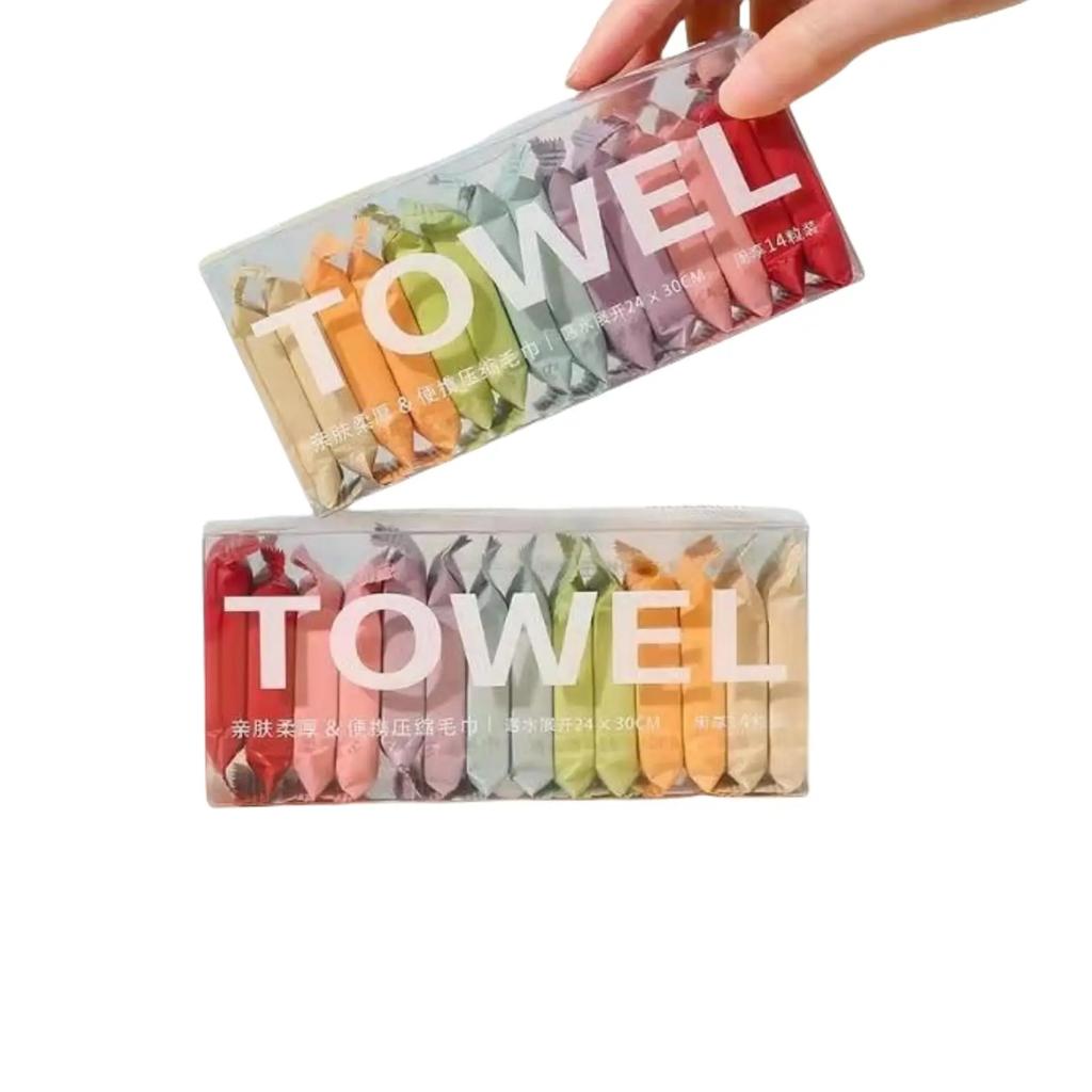 Portable Compressed Towel Tablets, Compressed Towel Tablet Portable Face, Disposable Compressed Towel for Home, Travel