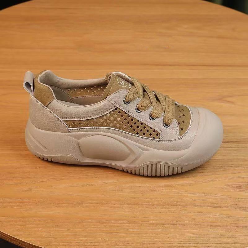 Korean Version Mesh Foreign Trade Hole Shoes Women's Summer 2025 New Thick-soled Soft-soled Non-slip Casual Sandals Mesh Breathable