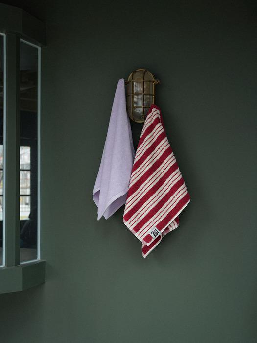 CLAUMAN 1981 1P Luxury Supima Organic Stripe Towel The Luxury Supima Towel - Blush Pink