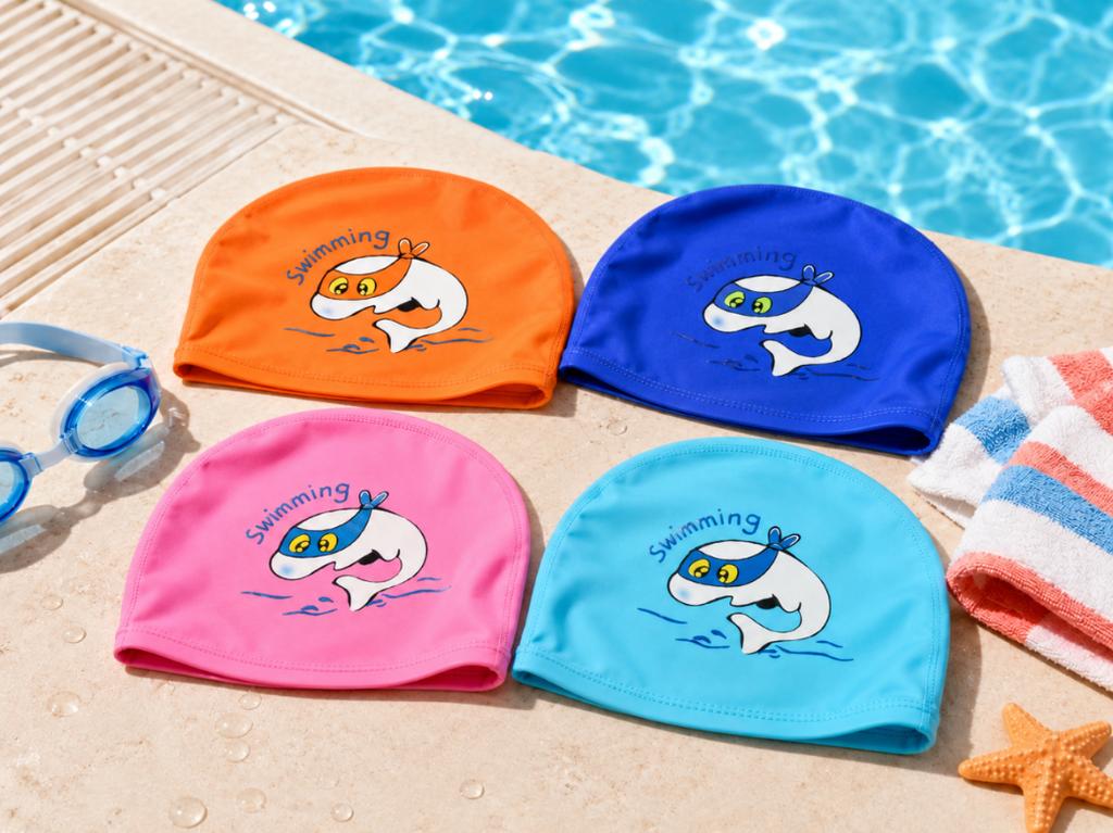 Aqua-Sport Czepek Pu Junior Dolphin Swim Cap Navy As95070