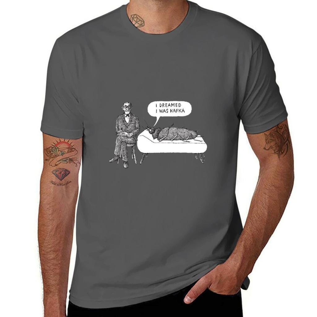 Kafka and Freud T-Shirt anime figures vintage t shirts blue archive men clothing