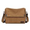 Men's Large Canvas Crossbody Bag - Casual and Wear-Resistant Shoulder Bag for Students and Commuters