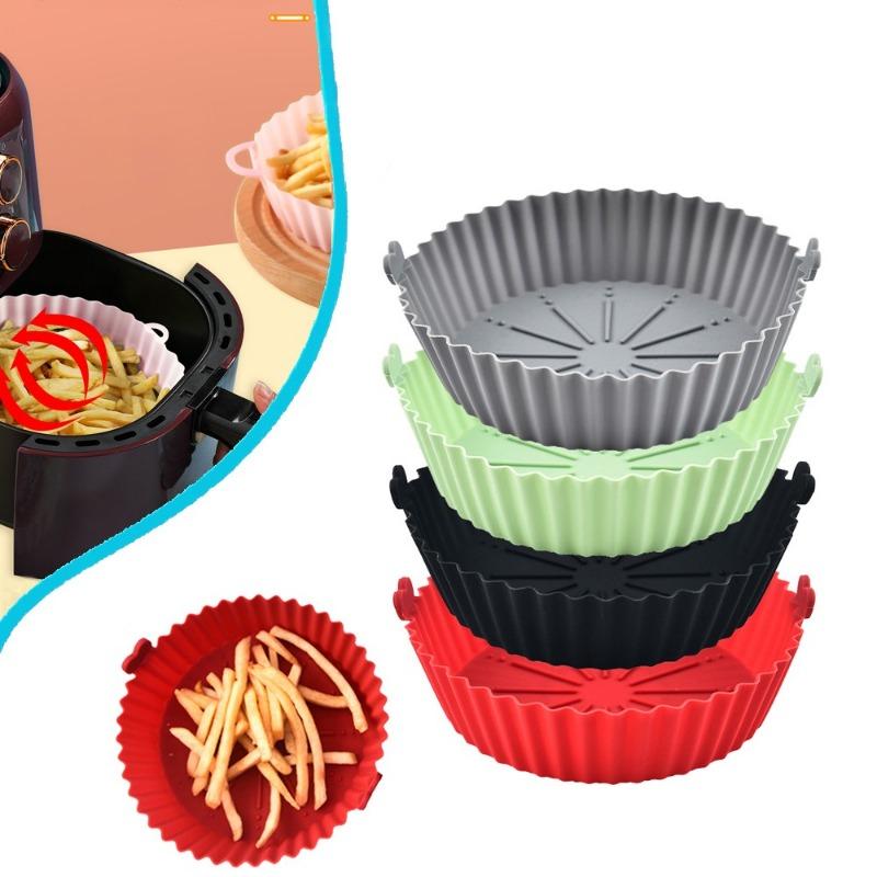 Fried Chicken Basket Mat Round Silicone Tray Pot Grill Pan For Air Fryers Oven Baking Heat Proof Kitchen Daily Use Accessories