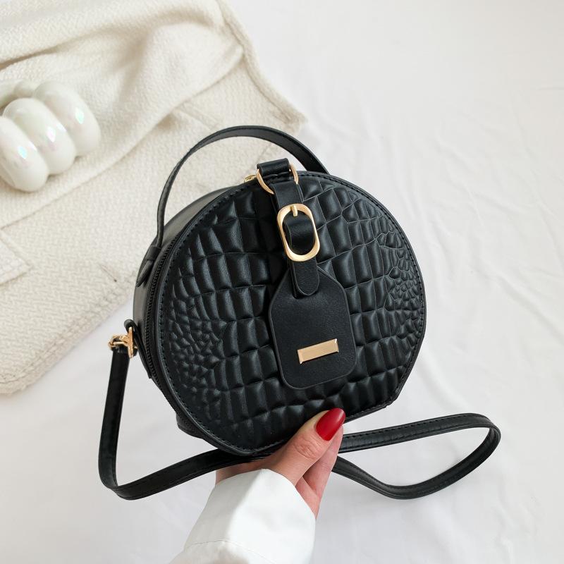 

Popular small round bag women s summer new bag women s niche trend shoulder bag casual portable messenger bag чёрный