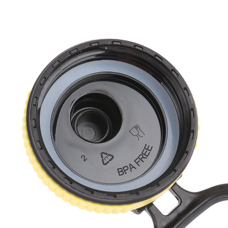 Náhradní víčko s brčkem a výklopným uzávěrem na láhev pro širokohrdlou láhev na vodu, venkovní přenosná plastová láhev