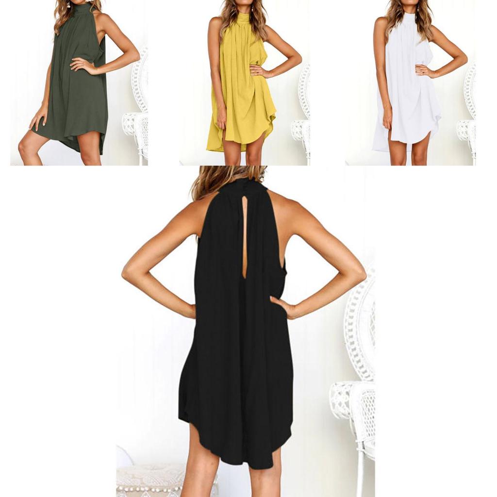 Elegante Abito Estivo da Donna per le Vacanze, Irregolare, Senza Maniche, da Spiaggia e da Festa, per uno Stile e un Comfort Senza Sforzo