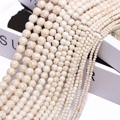 3-10mm Necklace High Quantity White Turquoises Earrings Jewelry Making Accessories About 20/30/40/50Pcs Bracelet Loose Beads Pendants For DIY  Beads