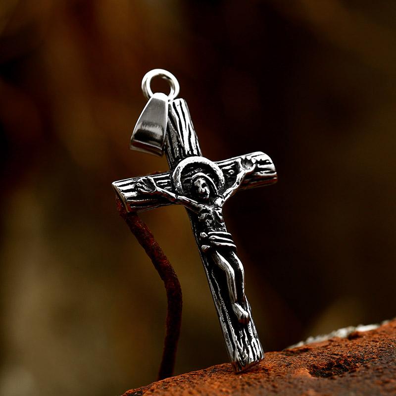 Beier 2022 New Fashion 316L Stainless Steel Jesus cross Pendant Necklace Christian Hip Hop Rock Jewelry Wholesale