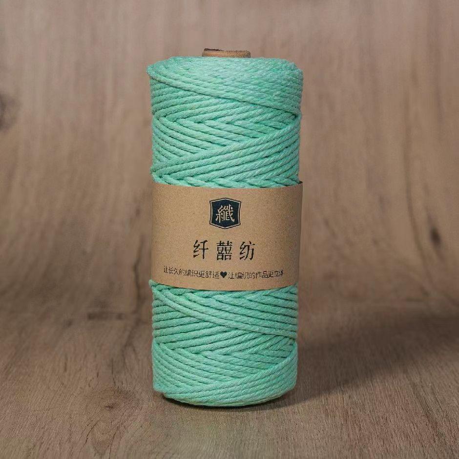 3Mm100M Colored Cotton Rope Thread Handmade Diy Bundled Woven Bag Wound Decorative Thread Tapestry Accessories Material