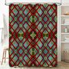 Geometric Pattern Shower Curtain Modern Bathroom Decor for Home Bathrooms Blue Green Red Yellow Black Geometric Printed Waterpro