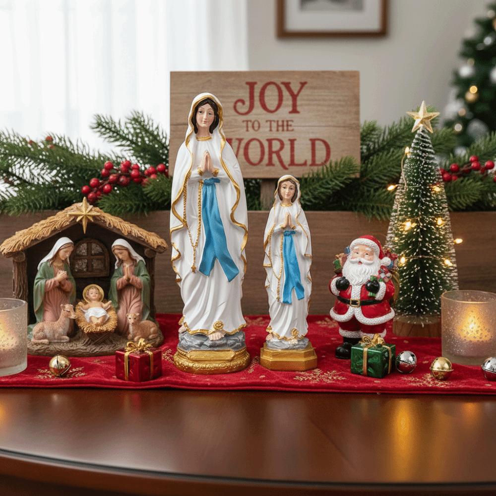 New Resin Virgin Mary Statue Handmade Crafts Gift Blessed Virgin Mother Mary Sculpture Catholic Mary Sculpture Home Decor