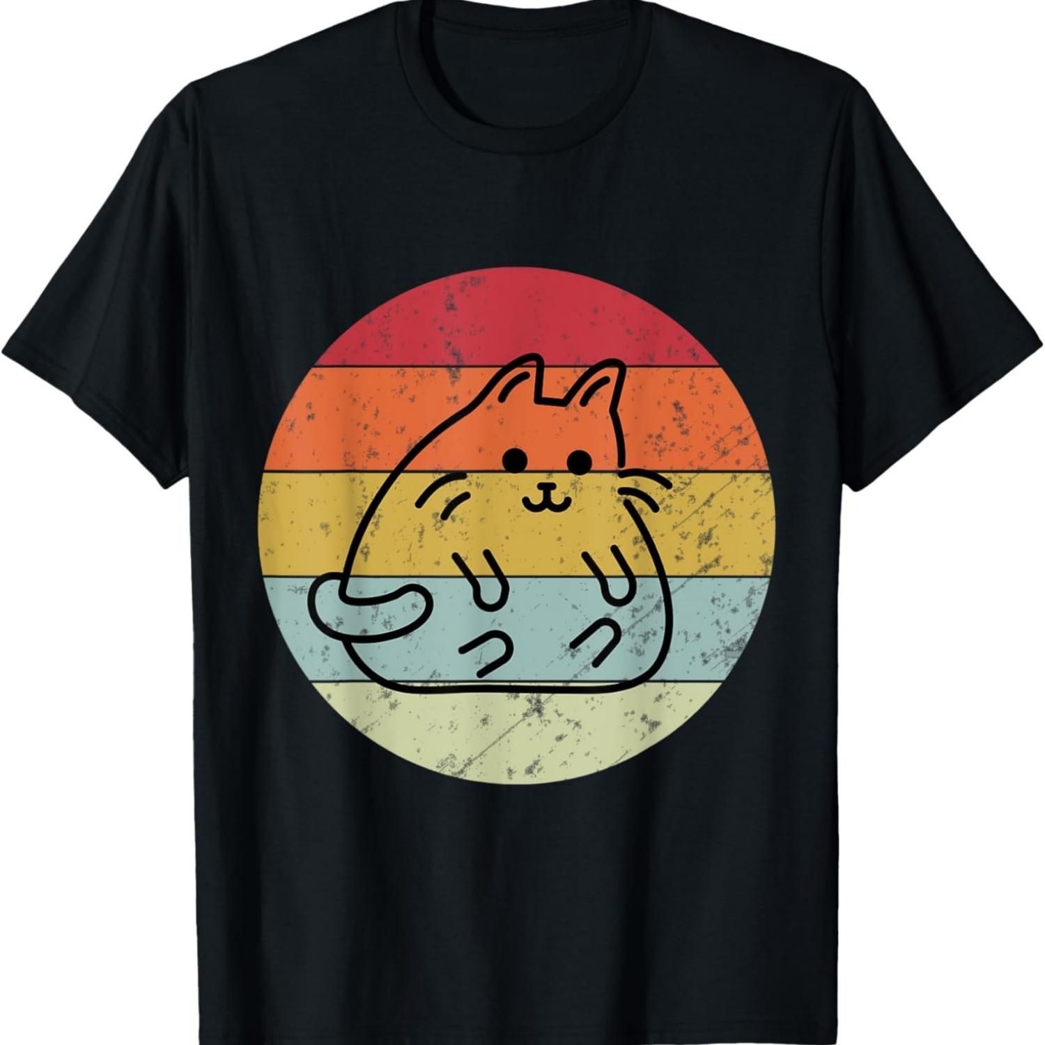 Chonk Cat Scale Meme Funny Retro Style Vintage Cats Memes T-Shirt(1) S чёрный