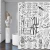 Black and White Shower Curtain Inspirational Art Deco Bathroom Fun Shower Curtain with 12 Hooks 180x180cm