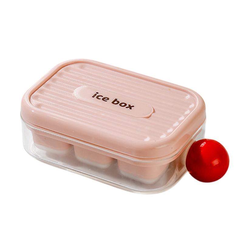 6 Grids Ice Cube Tray With Lid Mini Ice Cube Mold Easy-Release Ice Mould With Removeable Lid Ice Making Mold Diy Ice Cube Tray