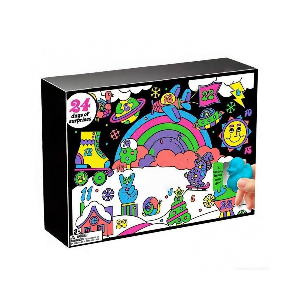 (1) 2026 Adventskalender Squishy Blind Box, 24 Tage Stressabbau Spielzeug Set, Niedliches Weichlehm Knet-Geschenk für Kinder und Erwachsene 1