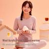 300g Warm German Velvet Girls' Autumn/Winter Wool-Silk Thermal Underwear Set