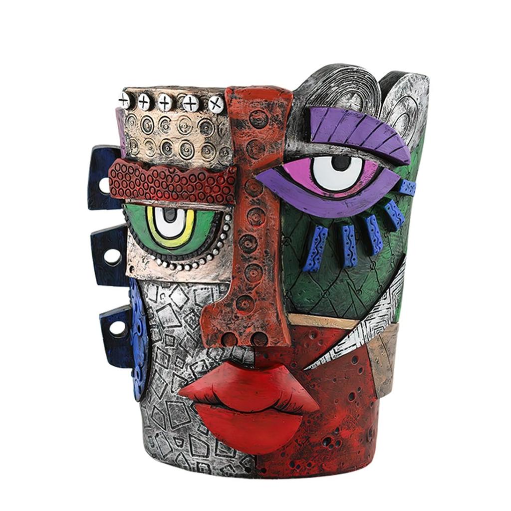 Fun Ornaments Abstract Human Face Flower Pot Fauvism Flower Arrangement Home Planting Flower Pot Ornaments
