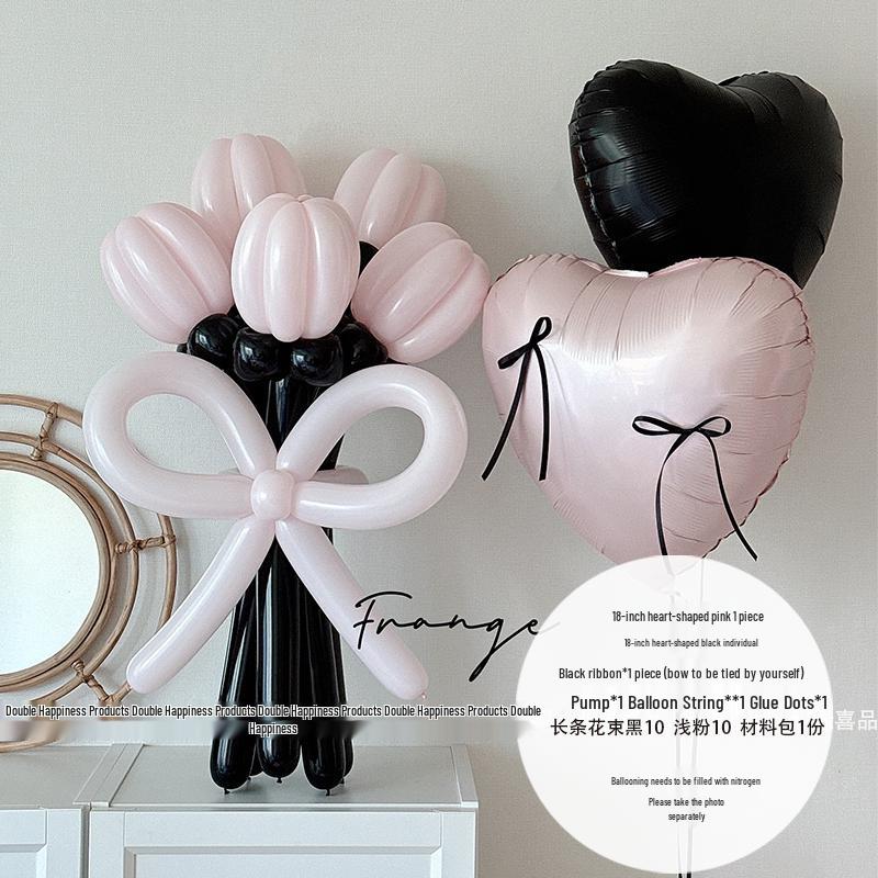 Pink Heart Cutout Balloon Photo Frame for First Birthday & Milestone Celebrations