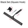 Squeegee All-Purpose Silicone Scrape Wall-mounted Stainless Steel Handle Wiper with Hook for Kitchen Bathroom Window Glass Clean