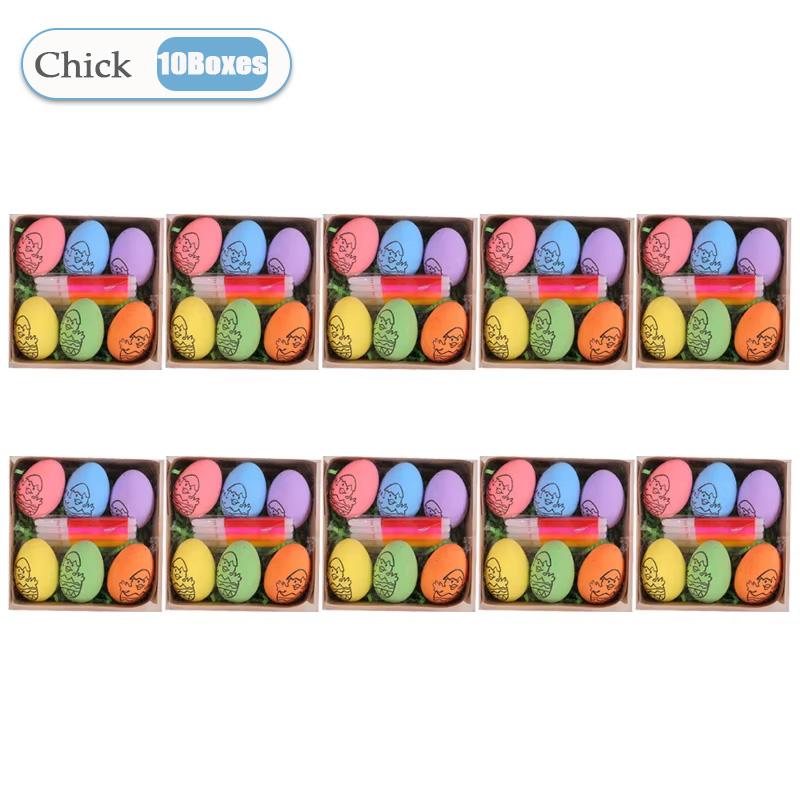 1-20Boxes DIY Painting Easter Eggs with Paint Pen Foam Easter Eggs DIY Doodle Kit for Easter Theme Party Easter Decoration 2025