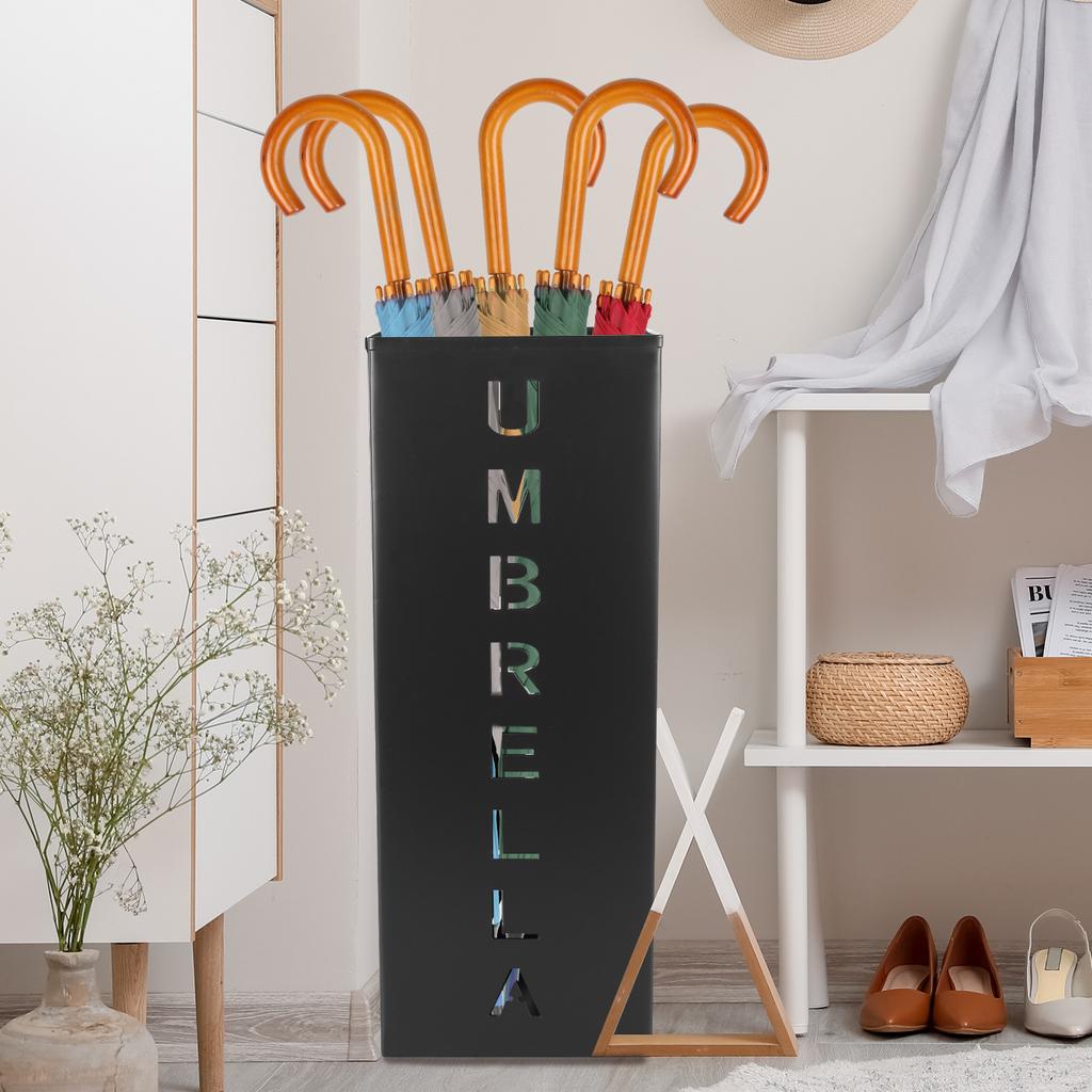 Metal NEW Umbrella Holder Free Standing Umbrella Stand Rack Decorative Umbrella Holder Bin Multipurpose Walking Sticks Storage