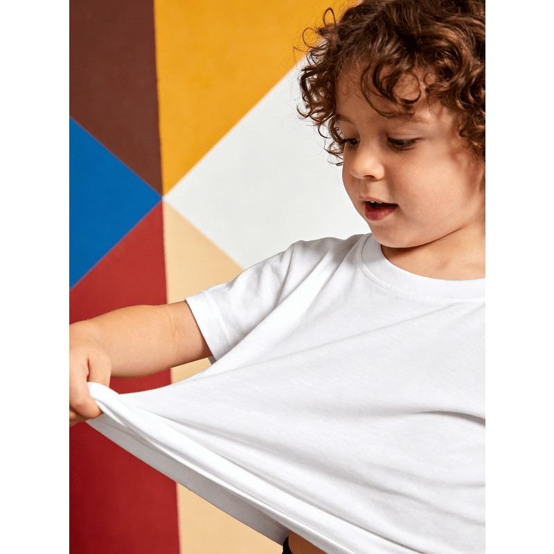 Boys Crew Neck Short Sleeve T-Shirt with Cartoon Spicy Chili Print