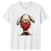 Bunny Holding Heart Valentines Day Unisexs TShirt Unisexs Tee Graphic Unisex Top