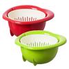 Fruit Washer Basket Double Layer Fruit Vegetable Basin Draining Basket Creative Household Rotating Large Capacity Washing Basket
