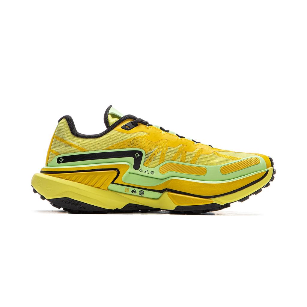 Li Ning Slip Resistant Abrasion Resistant Low Top Trail Running Shoes Men's Yellow ARNV011-3