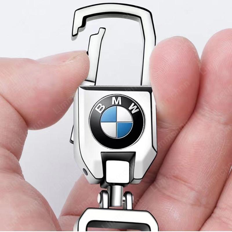 For Bmw M E46 E90 E60 F10 F30 E39 E36 F20 E87 F20 F40 E88 X1 X3 X5 X7 X6 Metal Car Emblem Key Chain Rings Auto Keychain Styling jbzh05