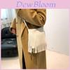 Bolso Cubo Estilo Vintage Para Mujer Con Flecos de Moda Y Diseño Casual En Negro Gris Marrón Rosa Y Blanco