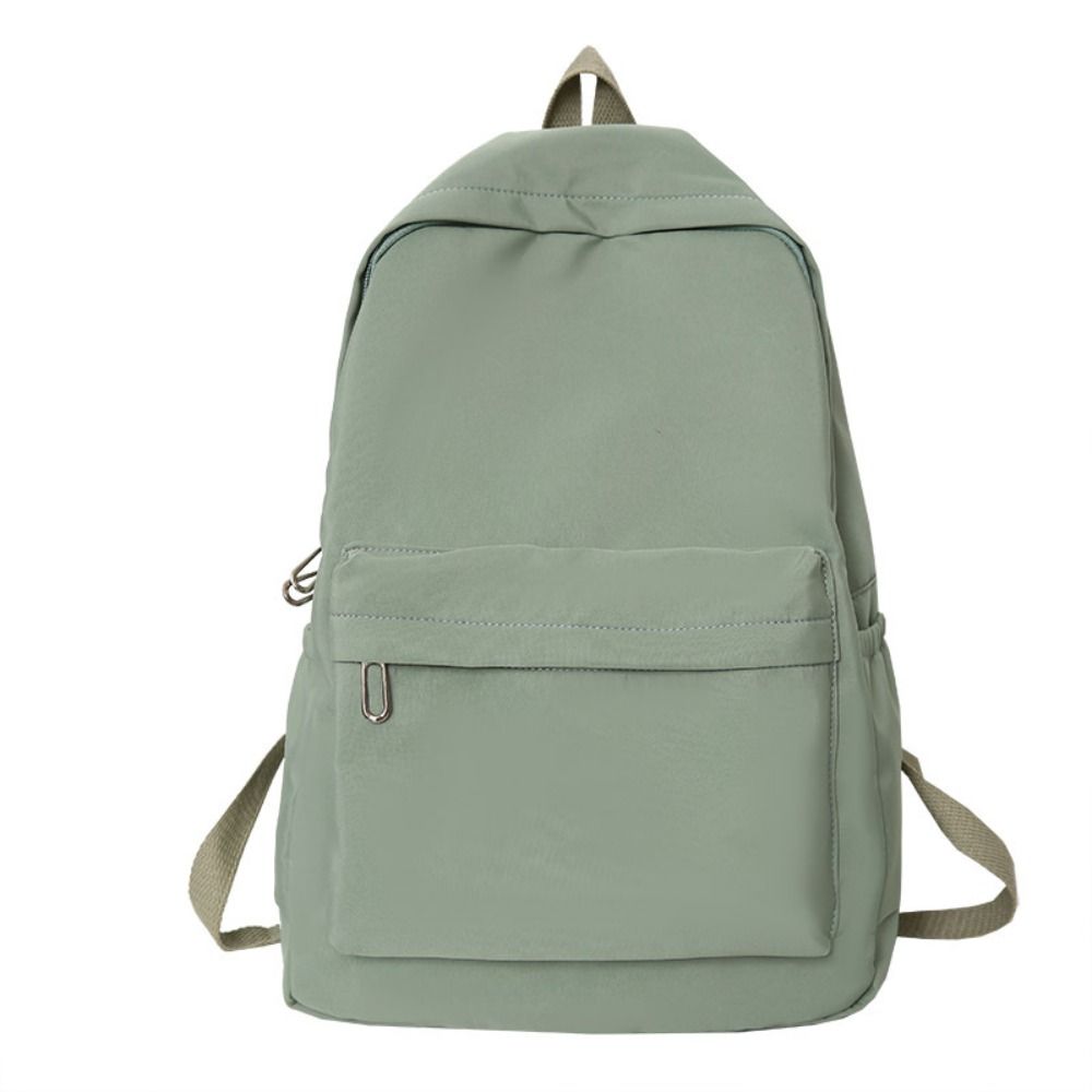 Solid Color Preppy Style Backpack Nylon Teenagers Shoulder Bag Fashion Students School Bag  Outdoor