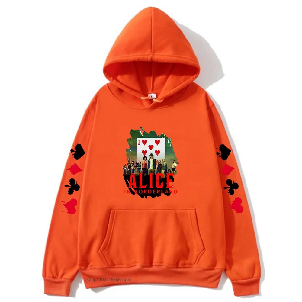 Usagi Arisu Kuina Chishiya Hoodie Anime Alice In Borderland Sweatshirt witn hooded Winter Clothes Graphic Men Hoodies