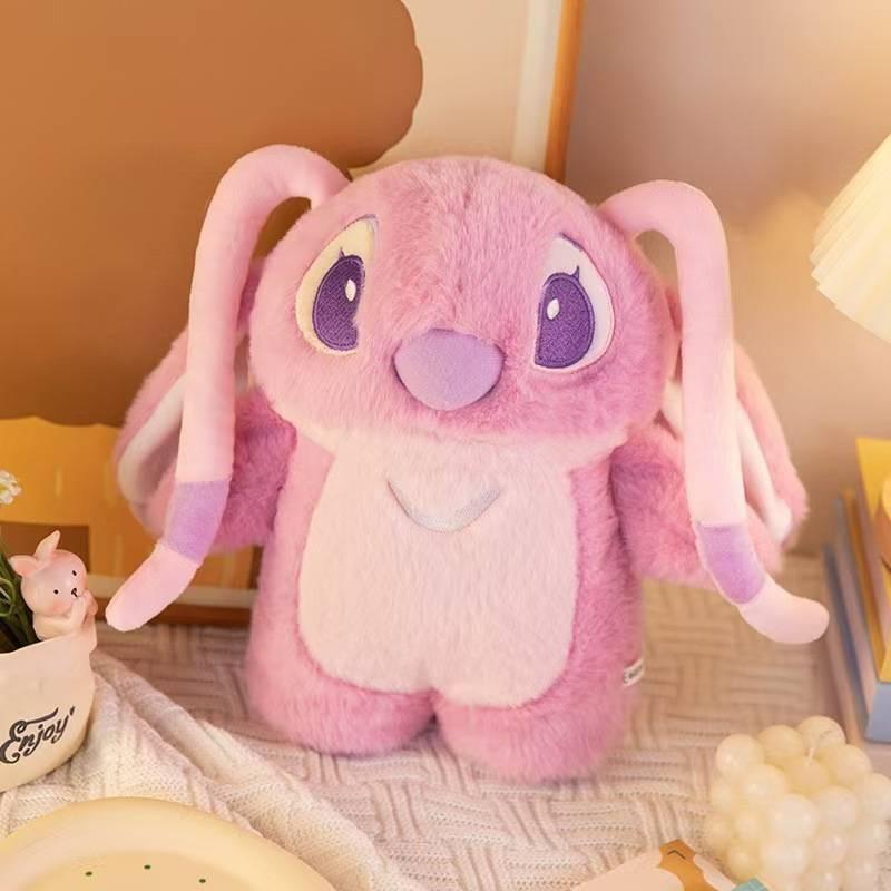 Cute Stitch Water Bag Plush Toy For Warm Hands Adorable Cartoon Style Gift Idea For Girls