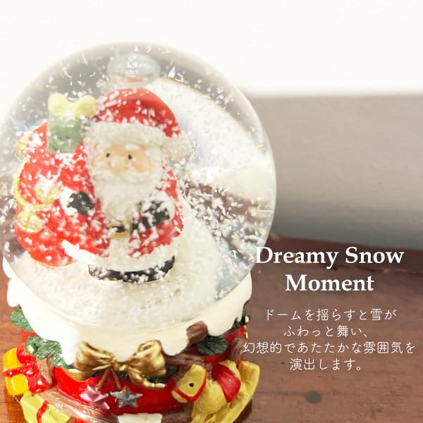 Christmas Snow Globe, Bear Figurine, Snowflake, Christmas Ornament, Home Decor, Gift, Mini Size, 6.5cm, XMS002-B, Delivery 100 Yen