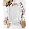 European Size Women'S Casual Short Sleeve T-Shirt with joyful Face Print - Soft Polyester Blend, Round Neck, Summer Essential