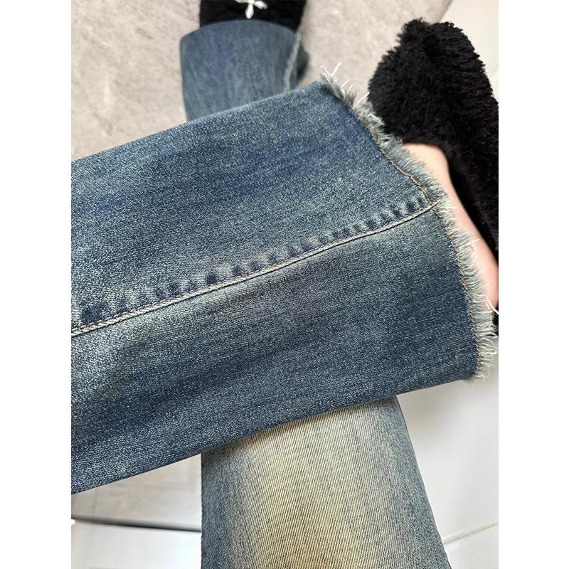 Women's Plus Size High-Waist Micro Flare Jeans - Slimming, Loose Fit, Floor-Length Pants