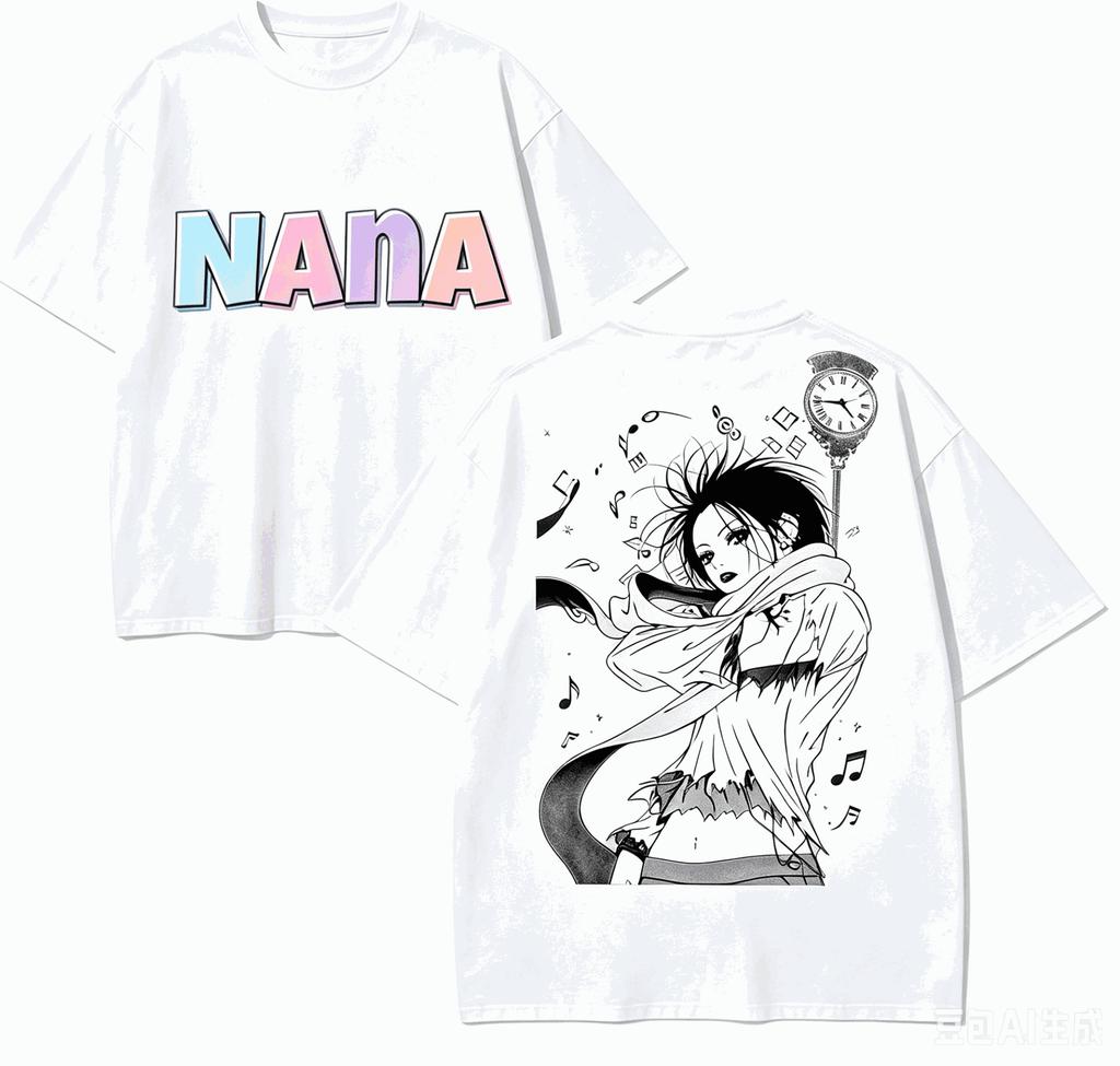 Nana Anime Lover TShirt Harajuku Cotton NewModel High Street Retro Fashion Oversized Unisex Hot Product Couples Comfortable