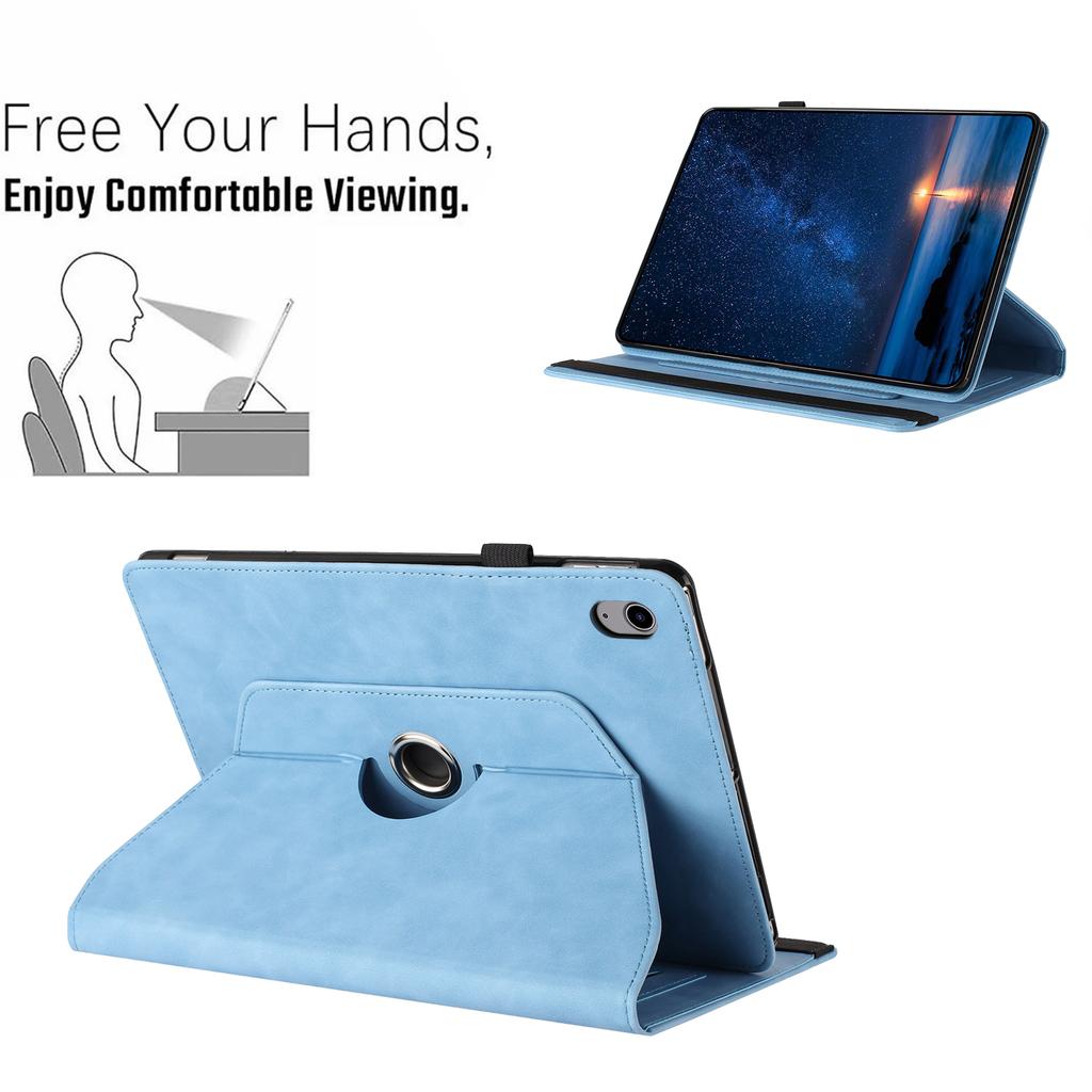 Tablet Case For iPad Air 11 (2025)/(2024)/Air (2022)/(2020) Rotating Stand Solid Color PU Leather Cover
