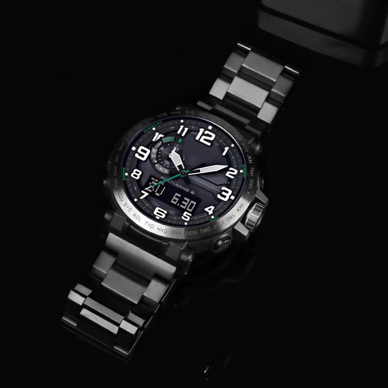 24mm Solid Stainless Steel Watch Strap For Casio PROTREK Series PRW-6600 PRG-600Y PRG-650 PRG-600 Men's watch accessories