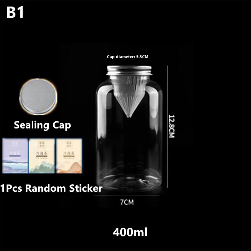 Sticlă pentru suc de fructe și ceai preparat la rece 400/550/650/700/1000 ml Sticlă transparentă din plastic pentru băuturi Sticlă de unică folosință pentru ceai cu lapte