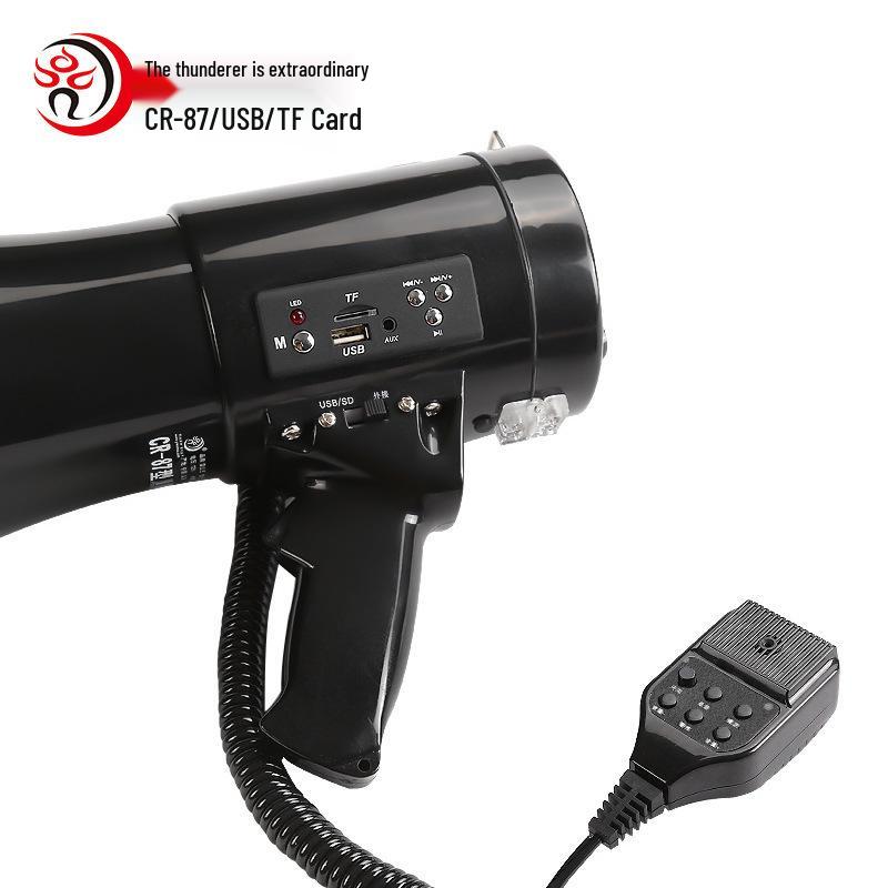 High-Power Bluetooth Megaphone: Thunder King CR-87 - Portable Multifunctional Handheld Amplifier for Outdoor Promotions & Patrols