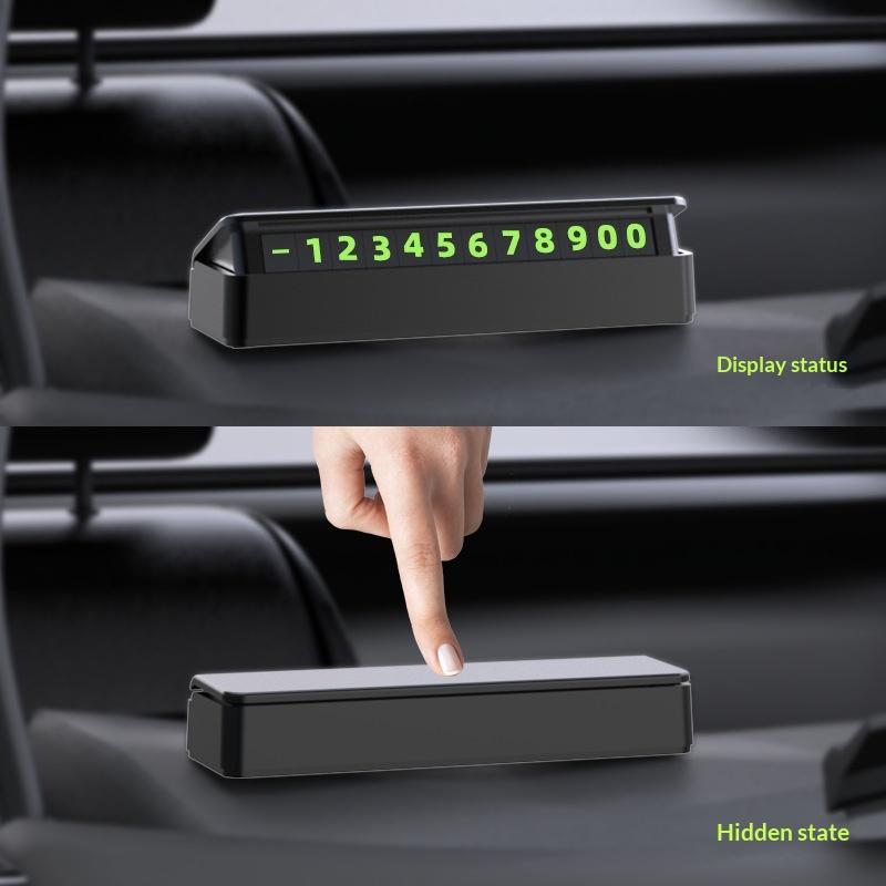Temporary Parking Car Number Plate Luminous Clear Display Phone Contact Card Universal Auto Accessory for Drivers