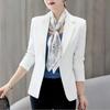 Blazers Rojos de Manga Larga para Mujer Bolsillos Chaquetas Abrigo Delgado Chaqueta de Oficina para Dama Tops Femeninos Blazer de Traje Chaquetas