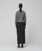 MUSEE [Essentiel] Aubier Minimal Wool-Blend Long Maxi Skirt_Black