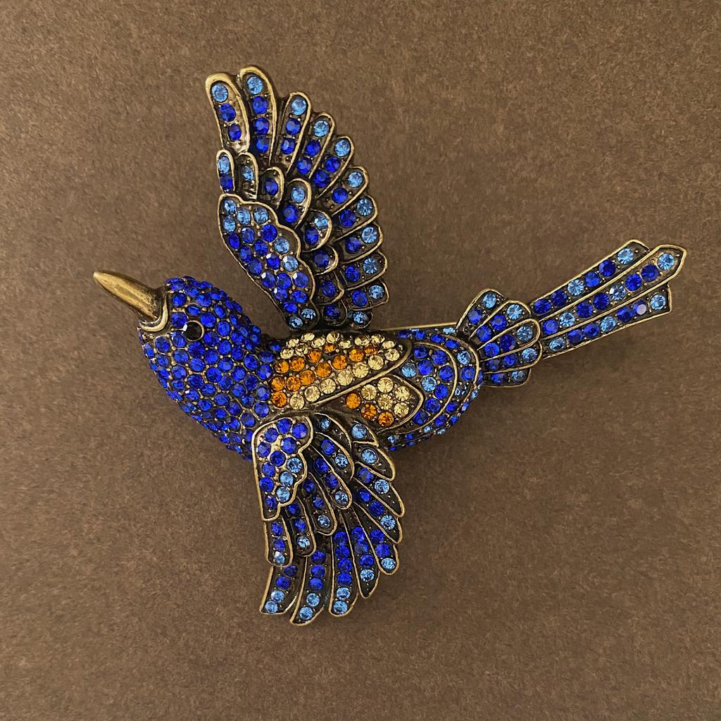 Femmes Hommes Vintage Classique Industrie Lourde Épingles Broche Plein Cristal Style Palais Design Milieu Papillon Cerf Accessoires