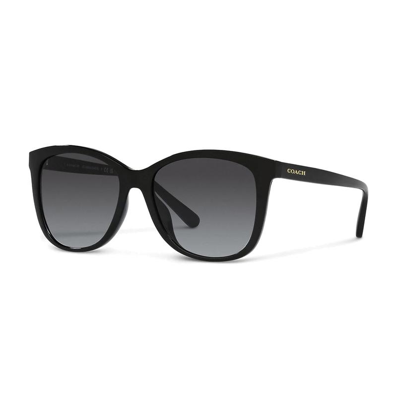 COACH Personalized, simple, casual and fashionable square sunglasses for women, black чёрный