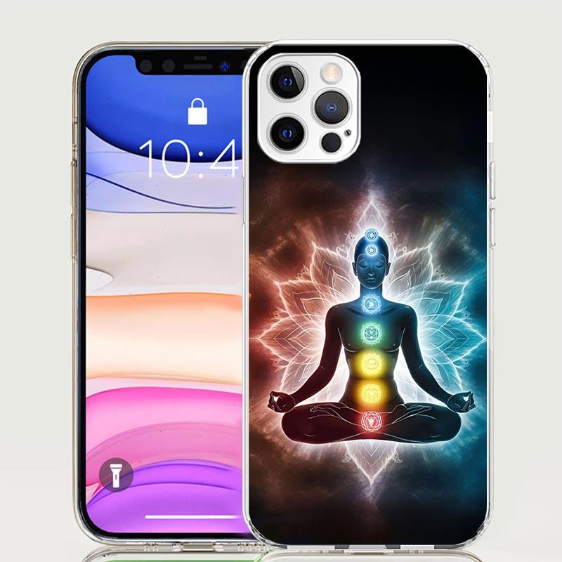 Yoga Chakra Spiritual Energy Universe Phone Case For iPhone 17 Air 16 15 Plus 11 14 Pro Max 13 Mini 12 7 8 + SE Pattern Art Cust