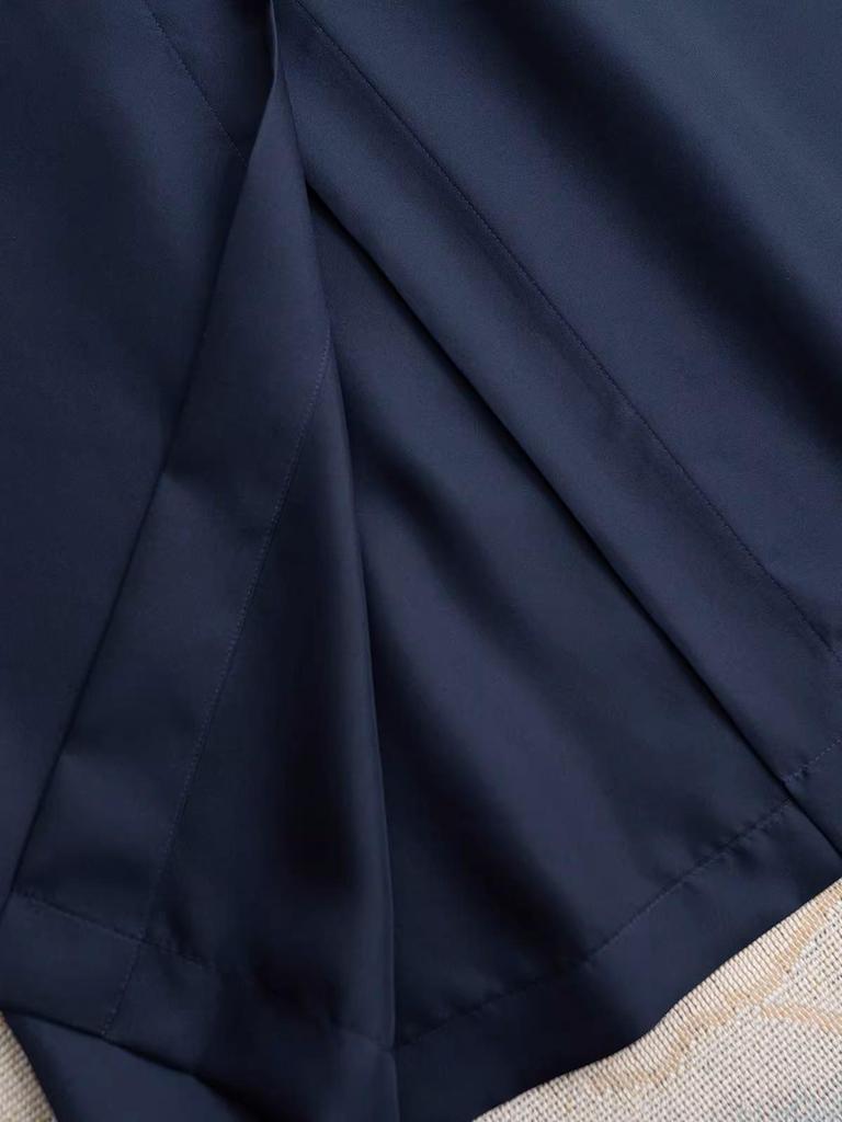 Minimalist Mulberry Silk T-shirt & Half Skirt Set in Classic Old Money Style