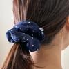 Mini Star Hair Scrunchie - Navy